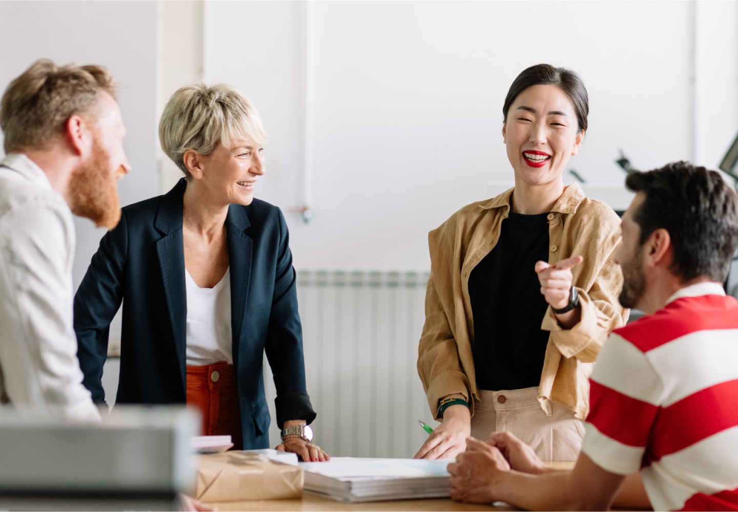 Group of diverse colleagues collaborating