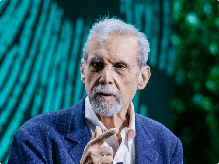 Dr Daniel Goleman speaking at Open 2022