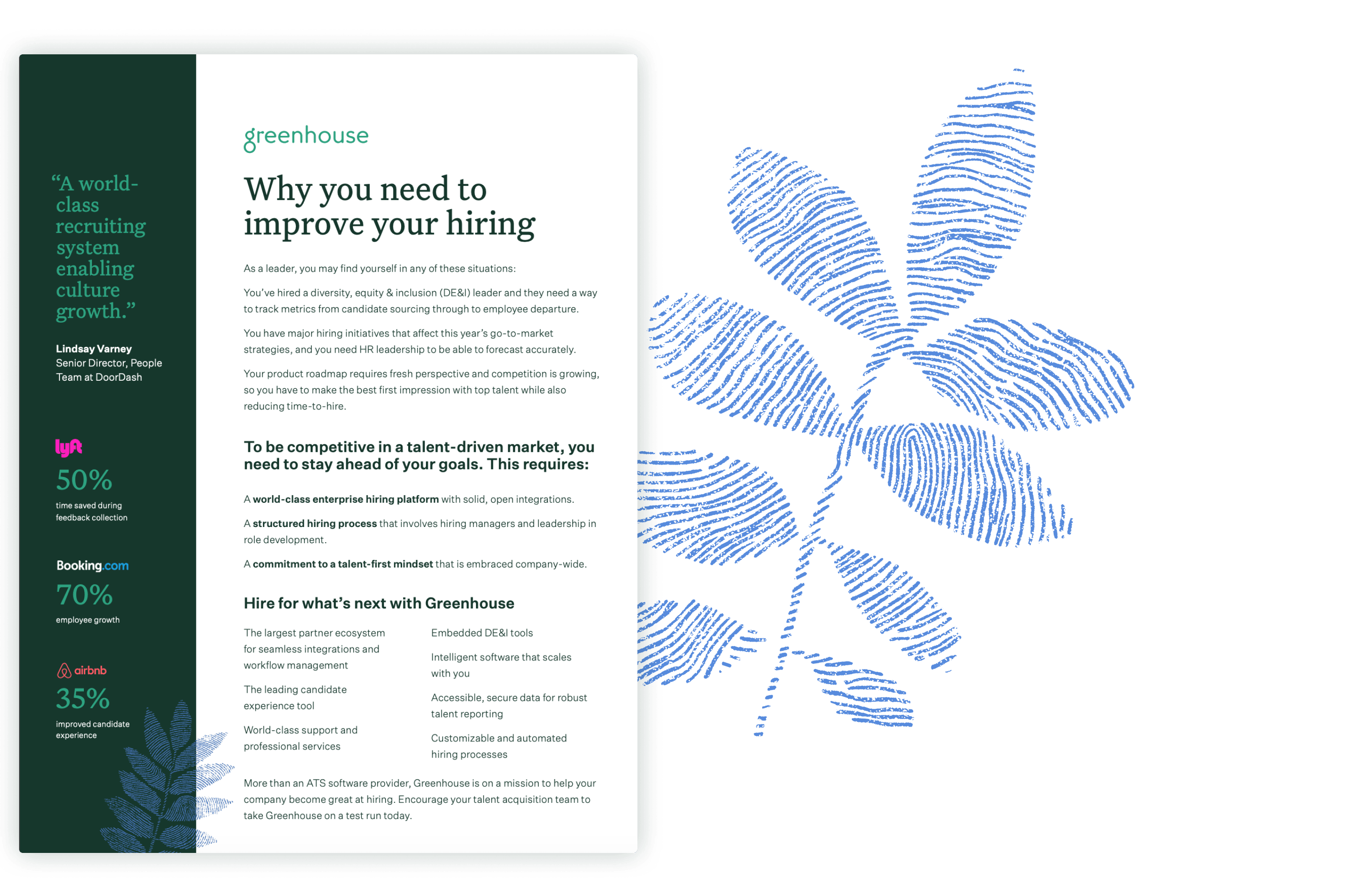 Sample pages of the why you need to improve your hiring executive one sheet