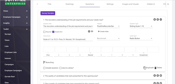 Answer all candidate experience questions