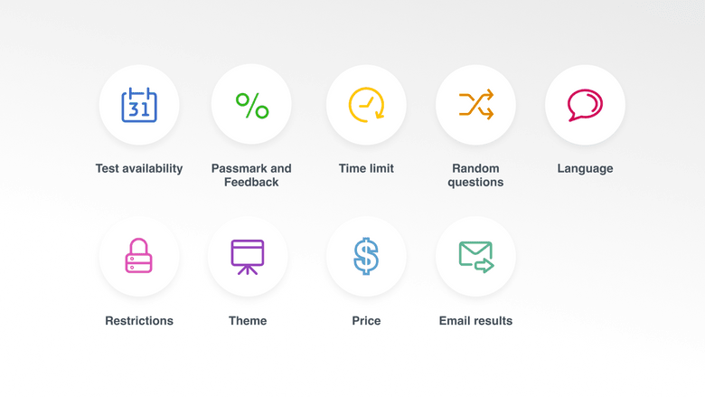 ClassMarker exam settings