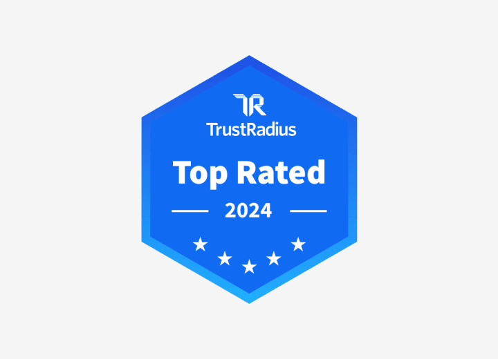 Trust Radius Top Rated Spring 2024 badge 1